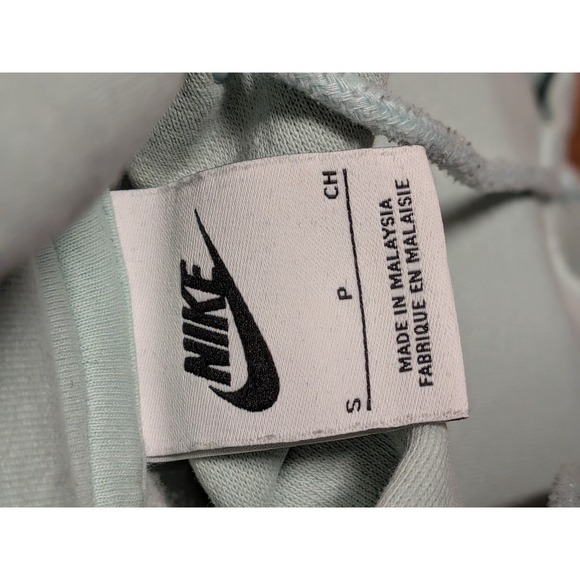 Nike Sportswear Essential Hoodie Mint Green Embroidered Swoosh Pullover Small - Picture 10 of 11